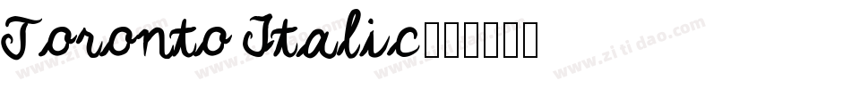 Toronto Italic字体转换